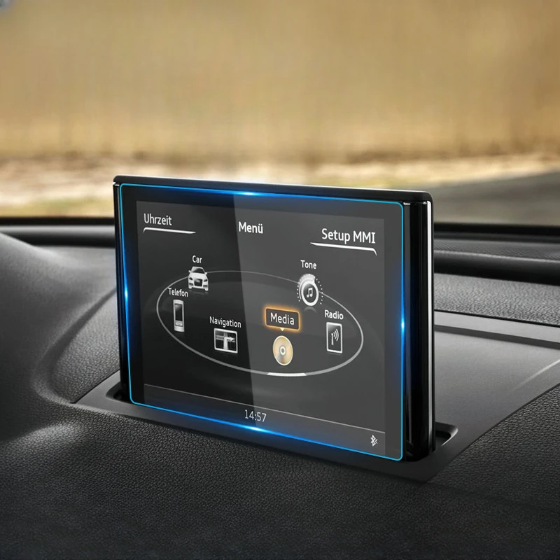 

For Audi A3 2014 2015 2016 2017 Tempered Glass Navigation Screen Protector LCD Touch Display Film interior Car Accessories