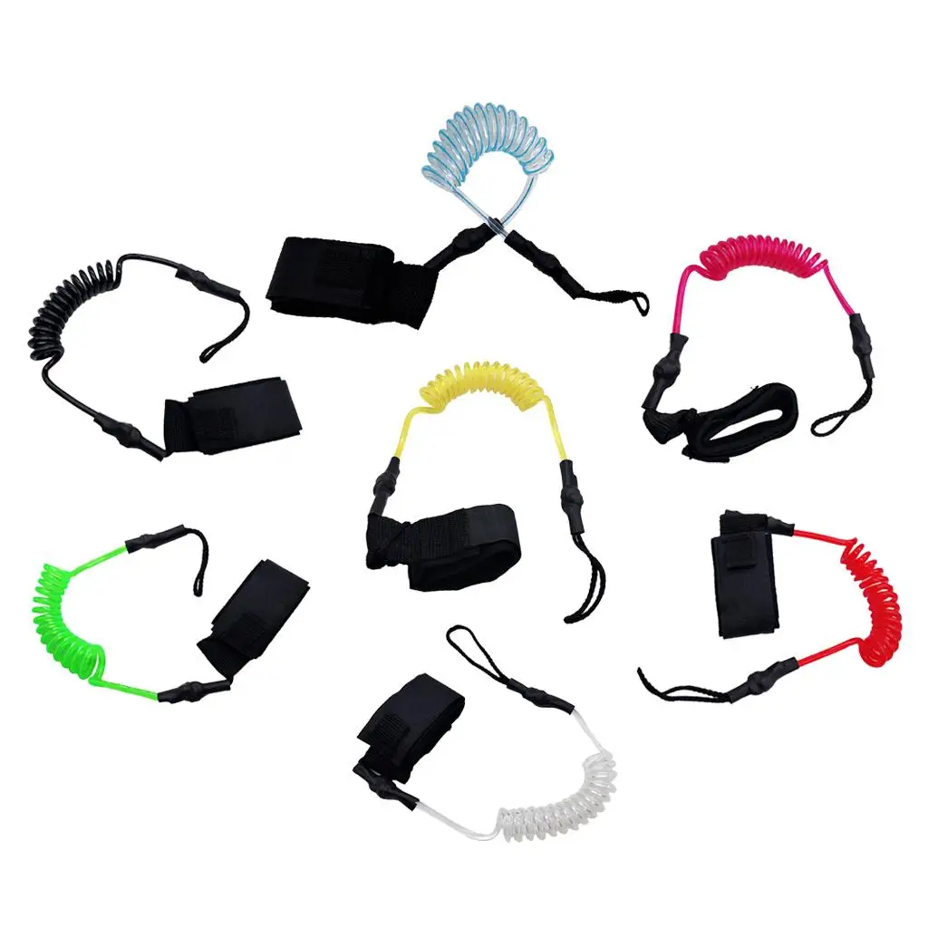 Surfing Ankle Strap Surfboard Leg Rope High Strength Coiled Safety Leash Boat Accessory Paddle Board Equipment for SUP