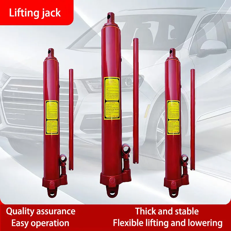 Hydraulic Ram Jack 8T Single Column Vertical Hoist Cylinder With Single Piston Pump And Clevis Base Hydraulic Ram Cylinder