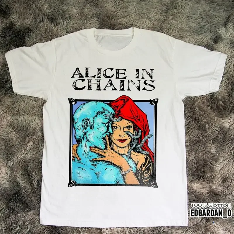 Alice In Chains Devil Girl White T Shirt Size S 5Xl