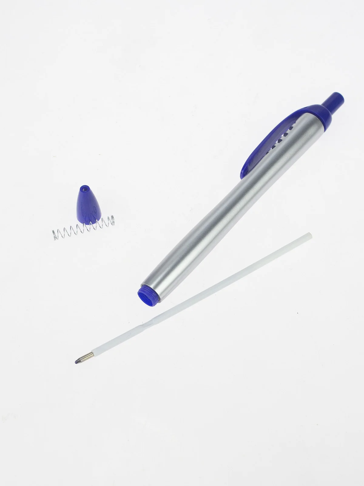 Stylo à bille en plastique à baril d'argent, stylo à bille promotionnel personnalisé, marque de logo personnalisée, cadeau de mariage