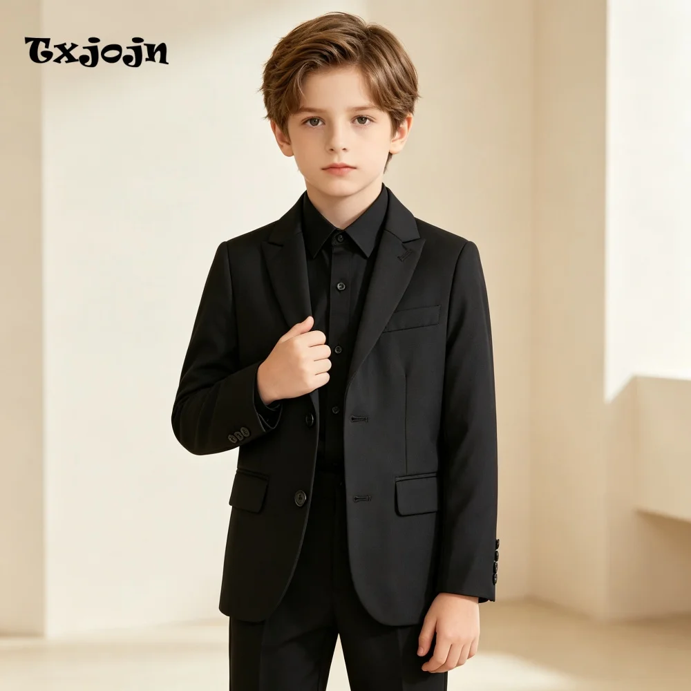 Formal Customized Boys Suit Classic Homecoming Tuxedos 2-piece Set Trend Peak Lapel Jacket Single Breasted Wedding Blazer Pants