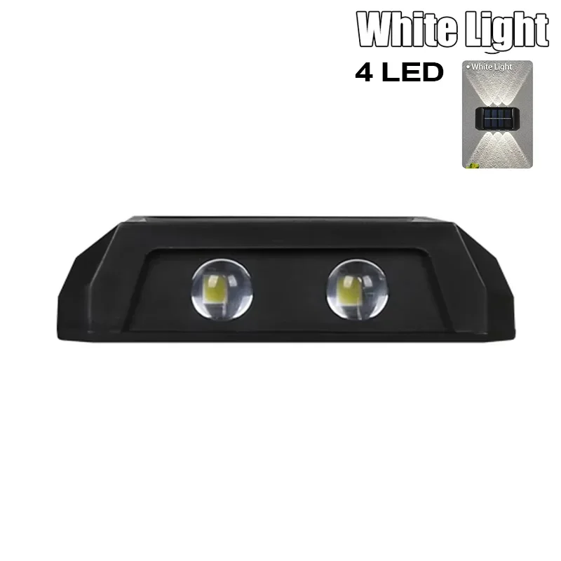 LED-licht op zonne-energie, waterdichte wandlamp voor buiten, schemering tot zonsopgang hek verlichting voor zomer tuin tuin veranda loopbrug camping thuis december