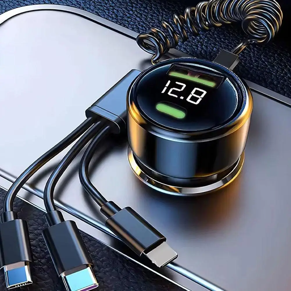 230W Car Charger 5 Ports Fast Charge PD QC3.0 USB C Car Phone Charger Type C Adapter in Car For iphone Samsung Huawei Xiaomi