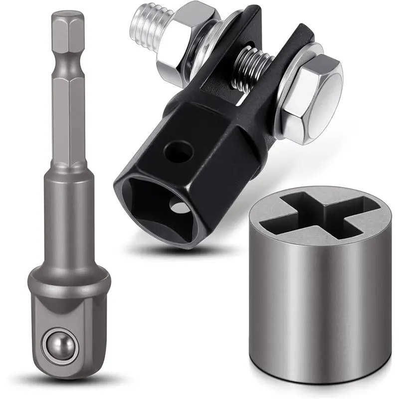 Y50A-Heavy-Duty Universal For Hand Drill Scissor Jack Adapters Tool 3 Pcs Socket Adapter For Car Jacks