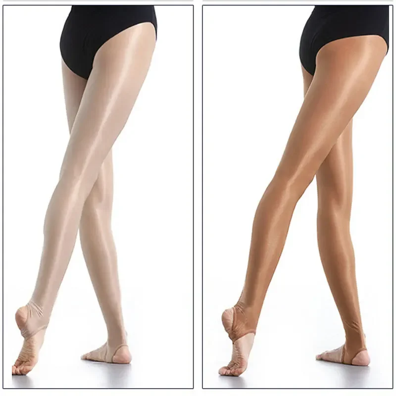 70D Shaping Dance Pantyhose Women Oil Shiny Dancing Stockings Anti Hook  Smooth Glossy Leggings Yoga Pants Step on Feet Tights