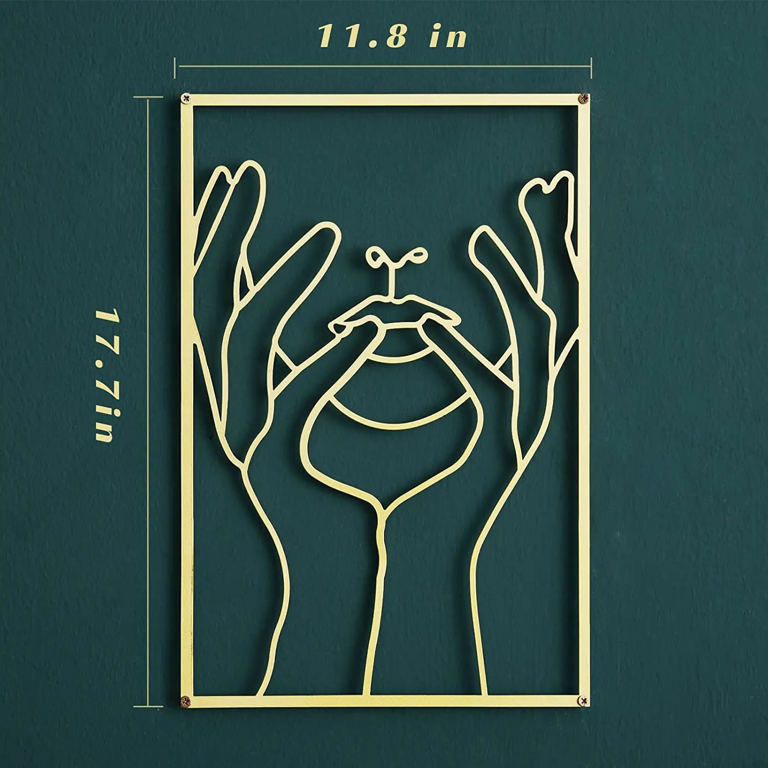 Decorative Women Silhouette Iron Wall Ornament