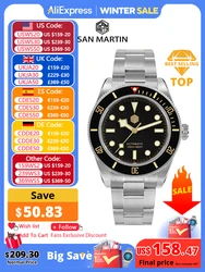 San Martin Nuovo 40mm BB58 Retro Luxury Diver Orologio NH35 Orologi meccanici automatici per uomo Zaffiro luminoso 20Bar Reloj SN0008