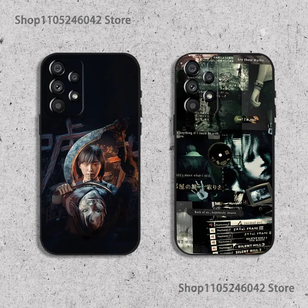 

S-Silent Hill F Horro Hinako Samsung Phone Case For A20,A21s,A22,A31,A32,A52,A53,A72,73,A80 Soft Black Cover