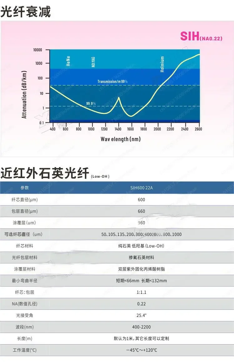 Fc-sma905 كابل تحويل الألياف الضوئية Sma905-fc مطياف الألياف الضوئية الأساسية 200um مخصص