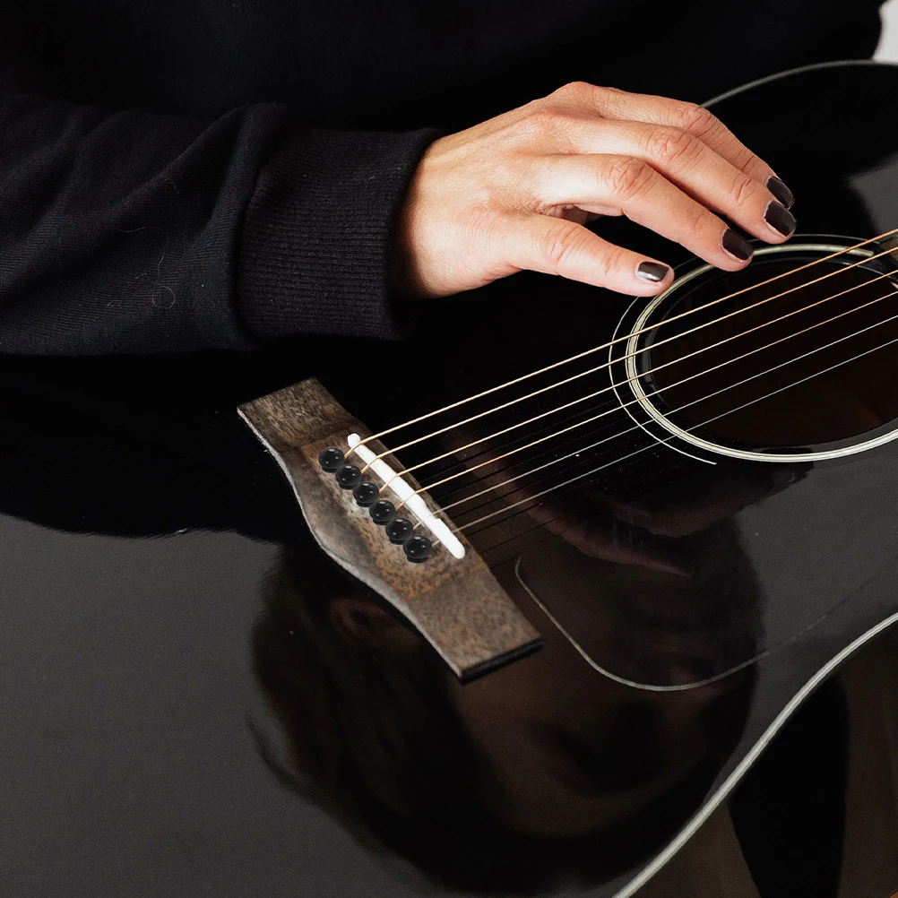 

12pcs Acoustic Guitar Bridge Pins Black Replacement Accessories Guitar Pegs Stabilize Strings Improve Sound Fits Most Brands
