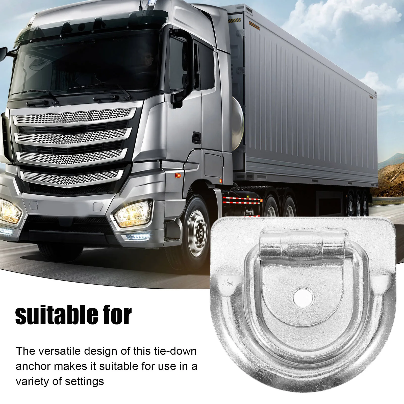 

Heavy Duty Truck Bed Cargo Anchor Ring Tie Down Anchor Trailer Tie Down Rings Weld on D Rings Metal Car Trunk Anchors