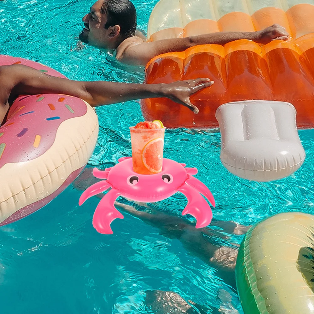 2 قطعة أصحاب مشروبات قابلة للنفخ لطيف الوقايات كوب عائم لحفلات حمام السباحة حامل مشروبات أصحاب الكأس العائمة #1