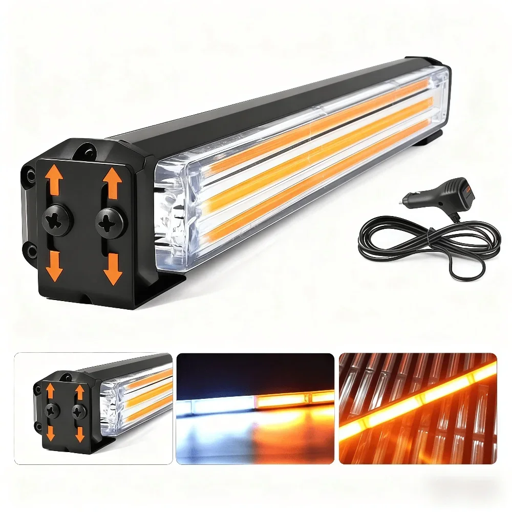 40W COB Warning Light - Multi-24/54cm , 12-36V, Waterproof Uniform Glow, Switch Car Charger, For Vehicle/Boat Warning Light