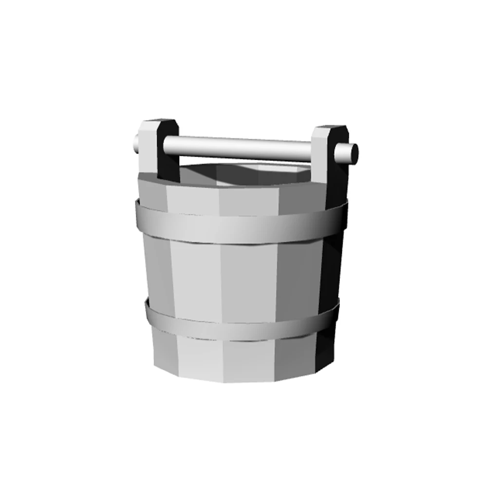

Yao's Studio LYT249 1/87 1/72 1/64 HO Train Scene Wooden Barrel Water Bucket Cask