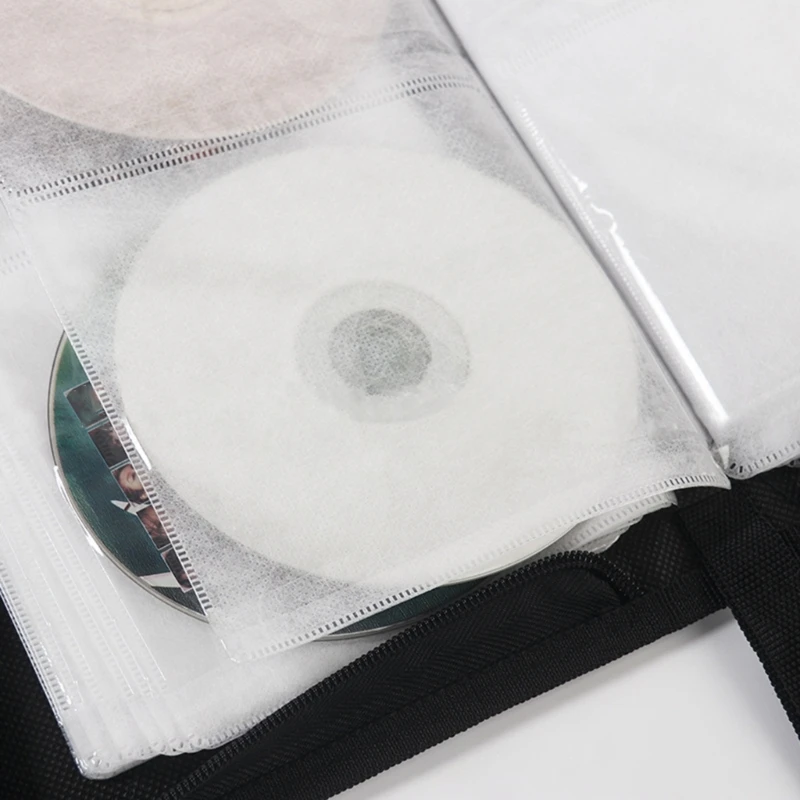 80 szt. Organizator Torba Płyty DVD Torebka DVD Przechowywanie Uchwyt na Broszura