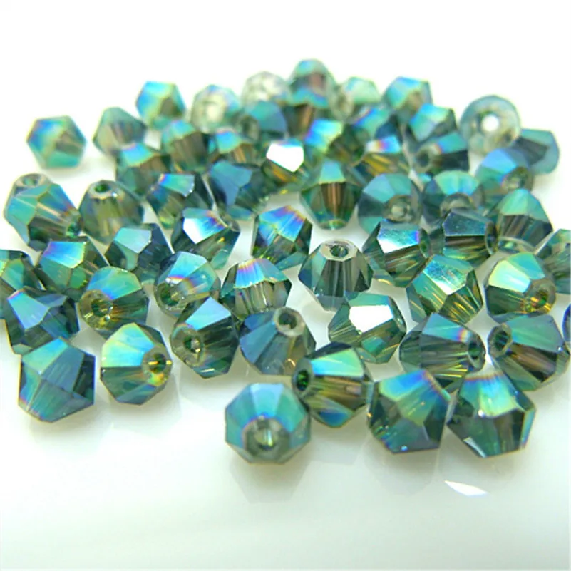 Isywaka Dark Red Color 100pcs 4mm Bicone Austria Crystal Beads charm Glass Beads Loose Spacer Bead for DIY Jewelry Making