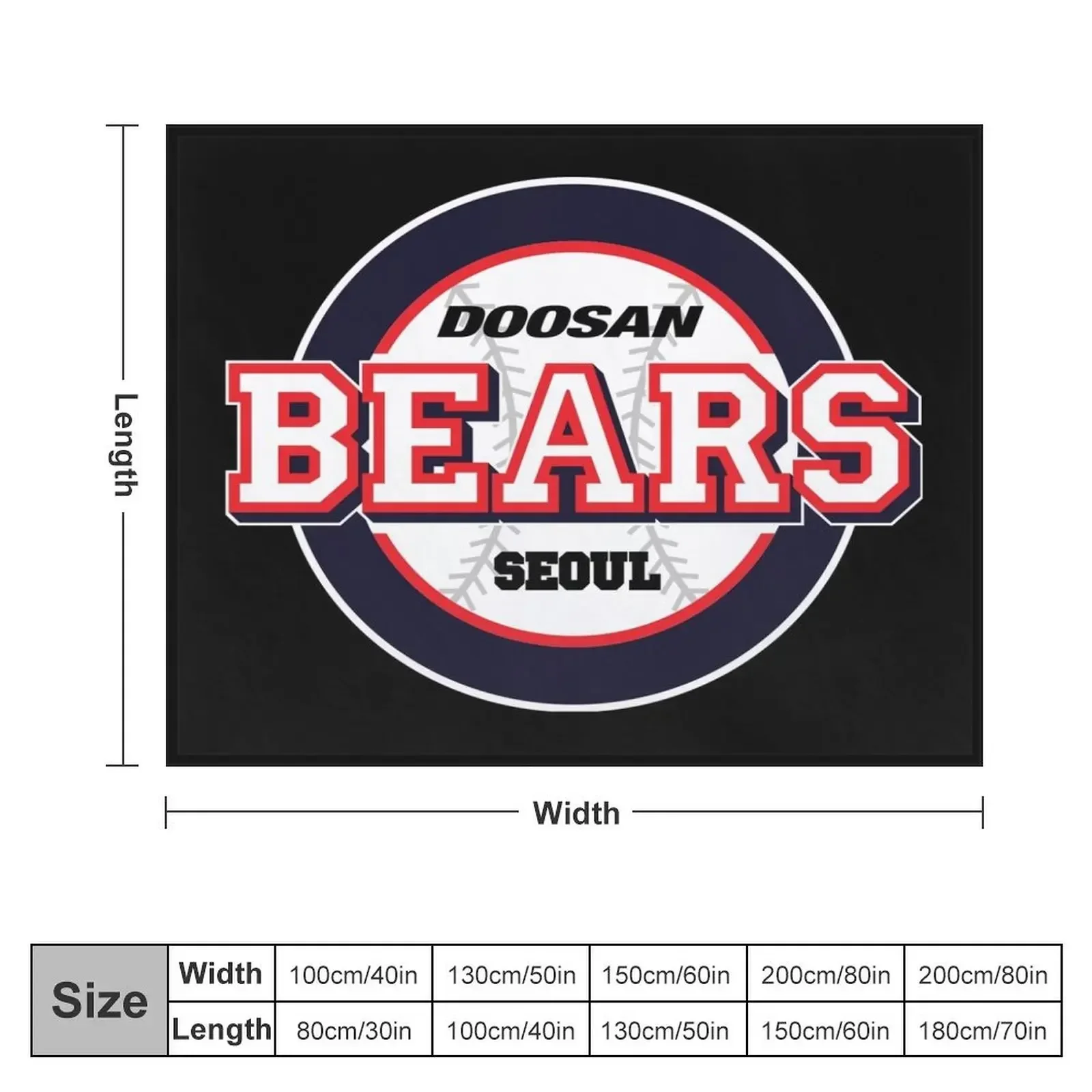 DOOSAN BEARS Throw Blanket Furrys Polar Soft Beds warm winter Blankets