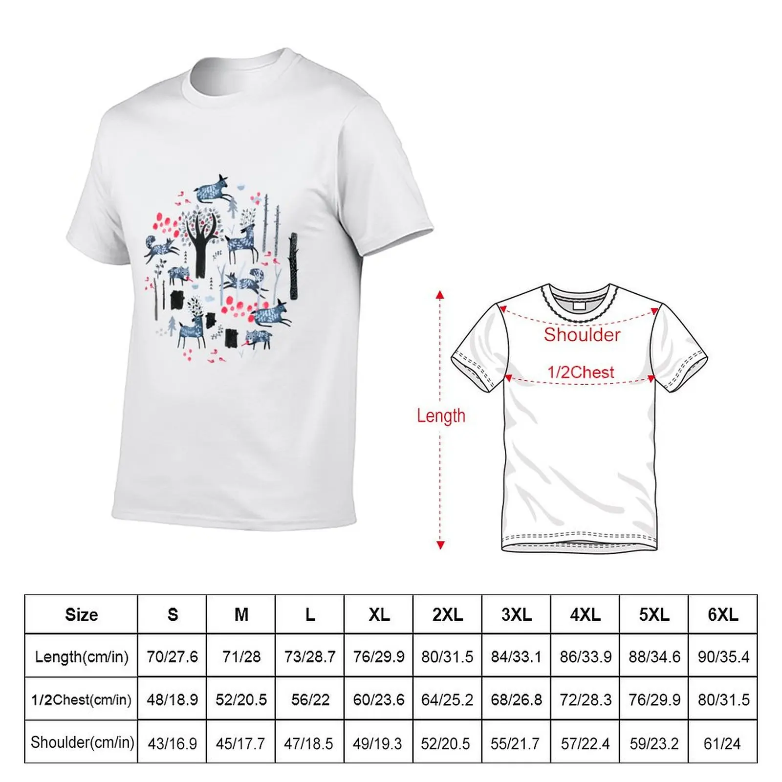 Frosted Forest T-Shirt Summer Holiday Casual Tee