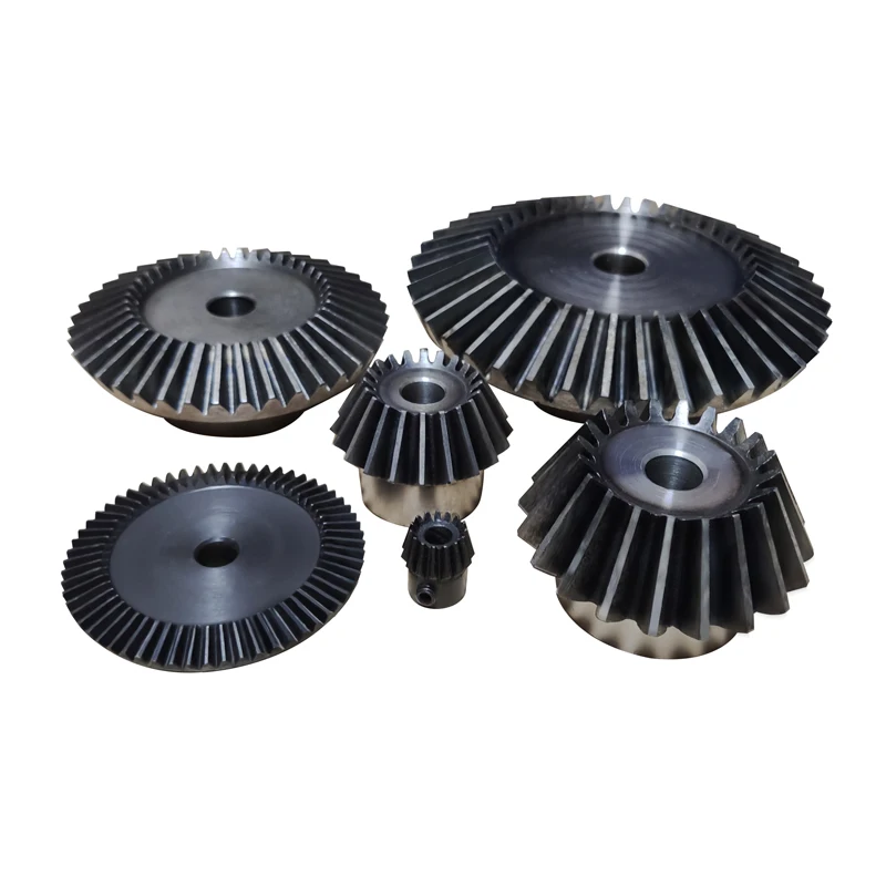 Manufacturer Direct Sale Metal bevel gear 15 to 40 tooth 90 degree drive 45 steel quenched bevel gear tooth 1 to 1