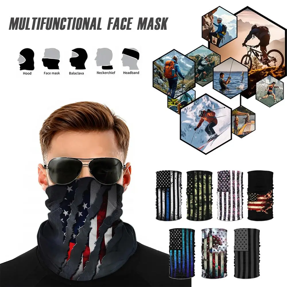 

Personality National Flag Print Face Mask Outdoor Activities Sun Protection Cycling Neckerchief Unisex Multifunctional Headwear