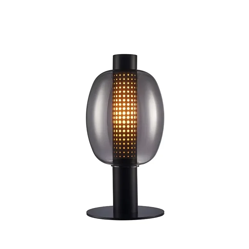 for Modern Marble LED Desk Lamp with Glass Shade  Power Supply Hotel Villa Decoration Desktop Lighting