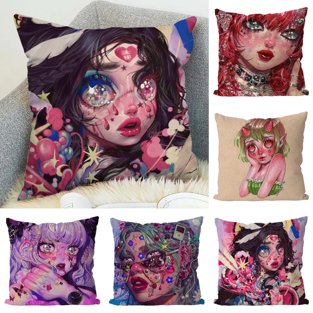 

Eunpyon Art Pillow Case Luxury Double-sided For Car Pillows 45x45 Cushions Cover Home And Decoration Sofa Pillowcase 50x50