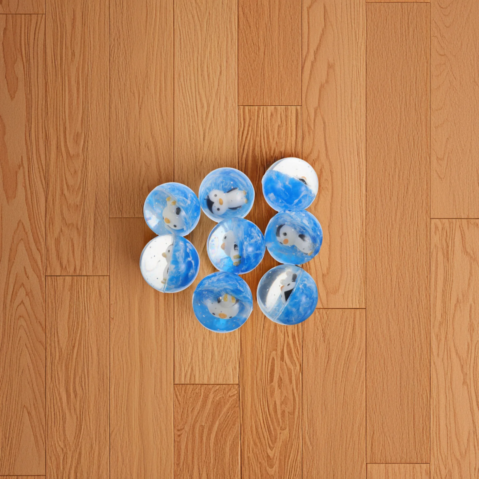 

12Pcs Children's Bouncy Balls Penguin Theme Party Favors for Birthday Bouncing Penguin Ball Ocean Party