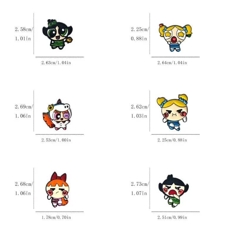 Cartoon Animation Flying Little Policewoman Brooch Cute Flower Hair Bubble Personality Badge anime Animation Pin Gift for Friend view 5