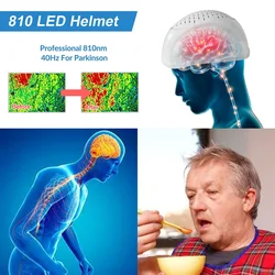 ZJKC LED Brain Wave Helmet Migraine Headache Relief Photobiomodulation 810nm Light Therapy Parkinson Autism Depression Anxiety