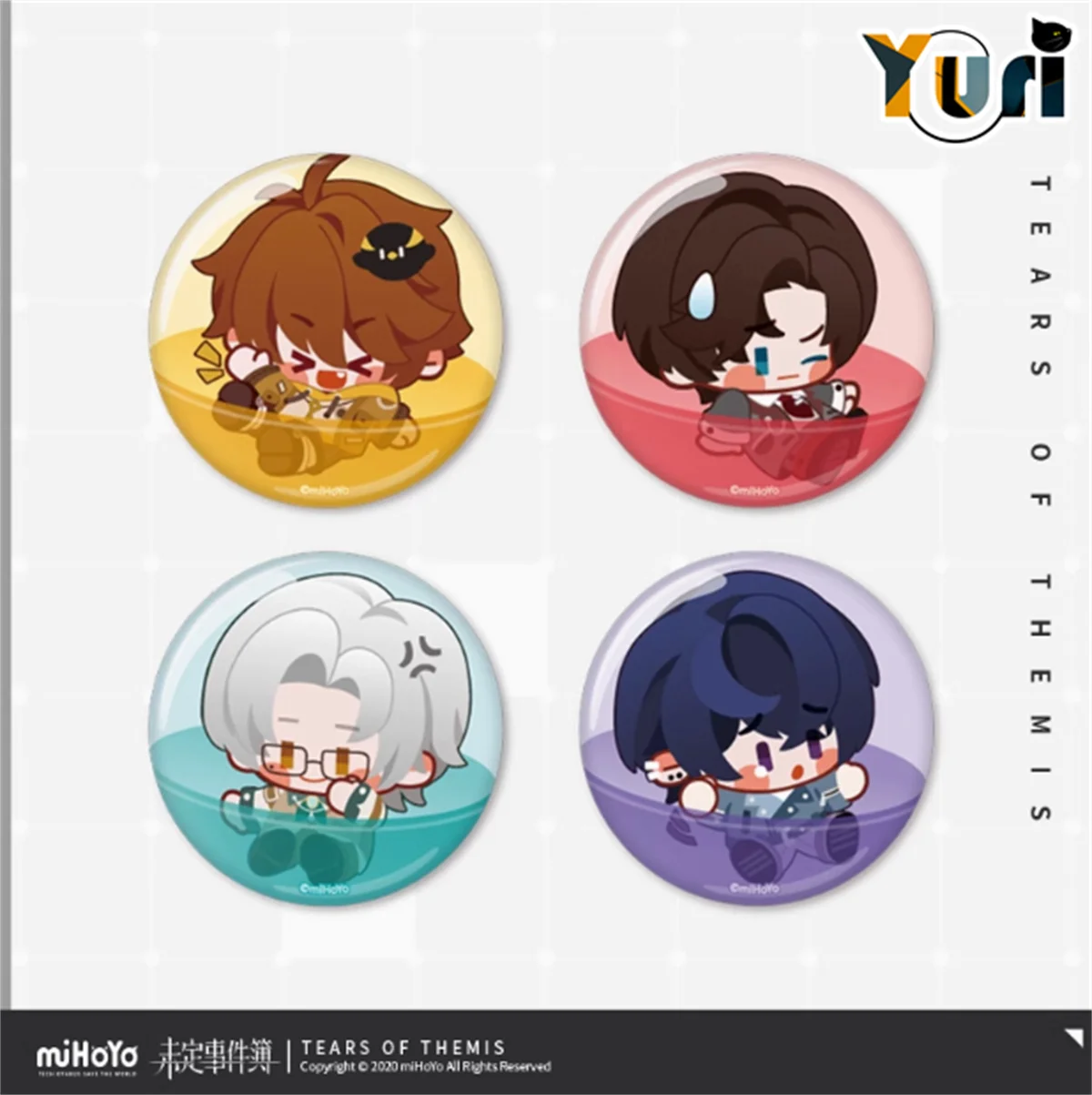 Tears of Themis Luke Xia Yan Artem Zuo Ran Vyn Mo Yi Marius Lu Jinghe Official Badge Q version Cosplay Gift