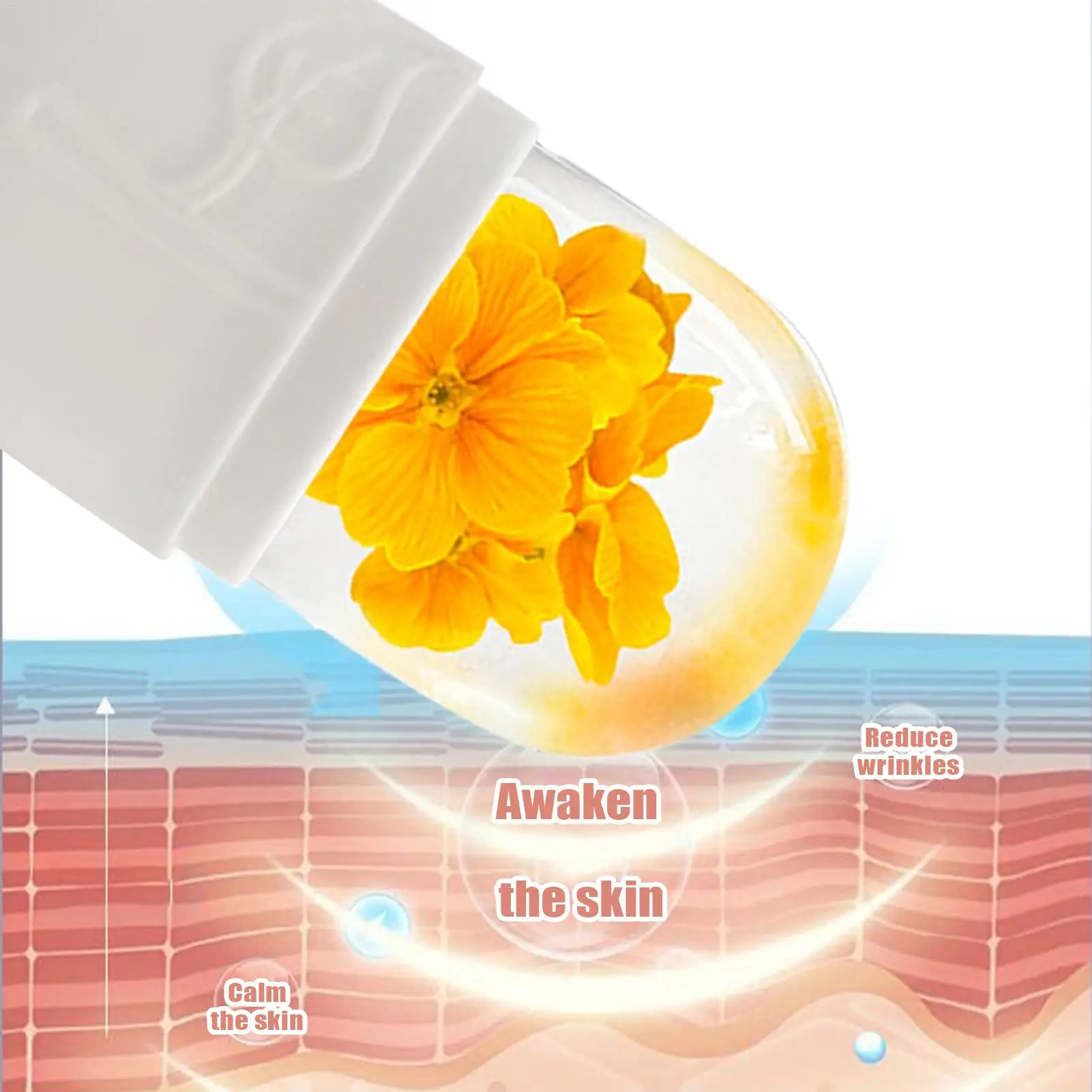 アイスローラー顔顔なだめるコールドマッサージャー引き締めリラクゼーション顔アイスローラーシリコーンアイスキューブ型旅行美容