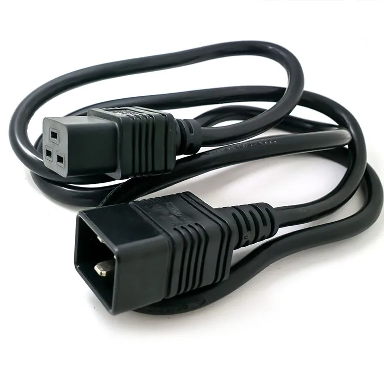hit productC19-C20 IEC IP11 Consumer Electronics Server Power Extension Cord 16A AC 1.8m PDU Cable