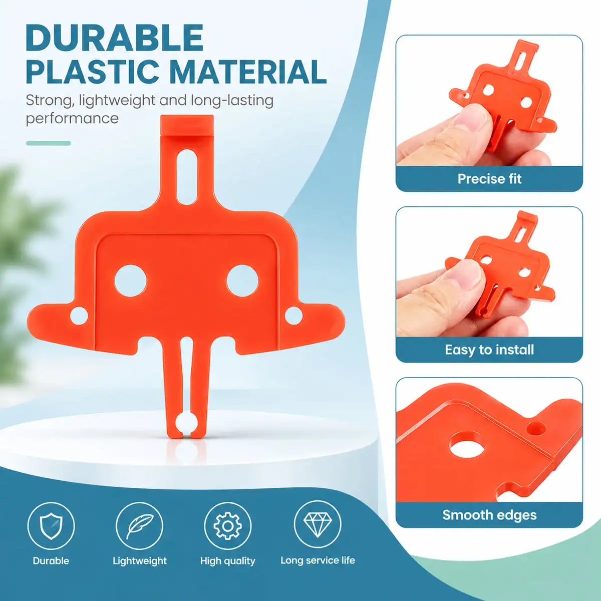 Mountain Bike Hydraulic Disc Brake Pad Spacer Orange Caliper Piston Protector for Wheel Removal Transport and Maintenance