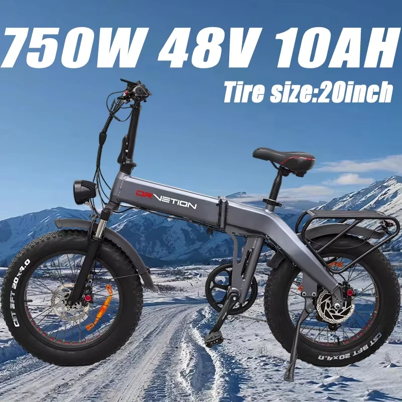 E- Bike DrvetionBT20 20Inch Fat Tire750W  Electric Bicycle 48V10AH Battery All Terrai adult Mountain off-ro ad Electrice bike