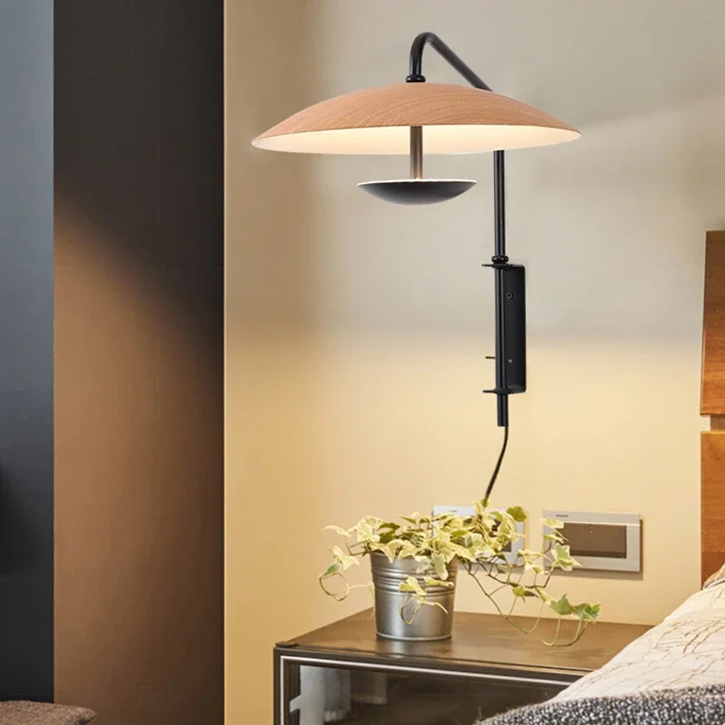 Nordic Retro Wall Lamp 180 Degree Rotation Flying Saucer Wall Light for Cafe Bar Store Decor Vintage Lamps Industrial Lighting