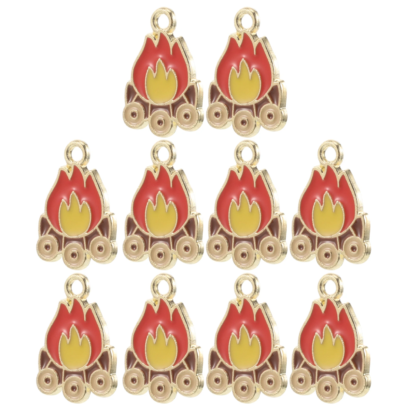 

10pcs Flame Fire Fiery Charm Bracelet Making Handbag Pendant Charms Charms Jewelry Bracelet Making Crafts Long Lasting