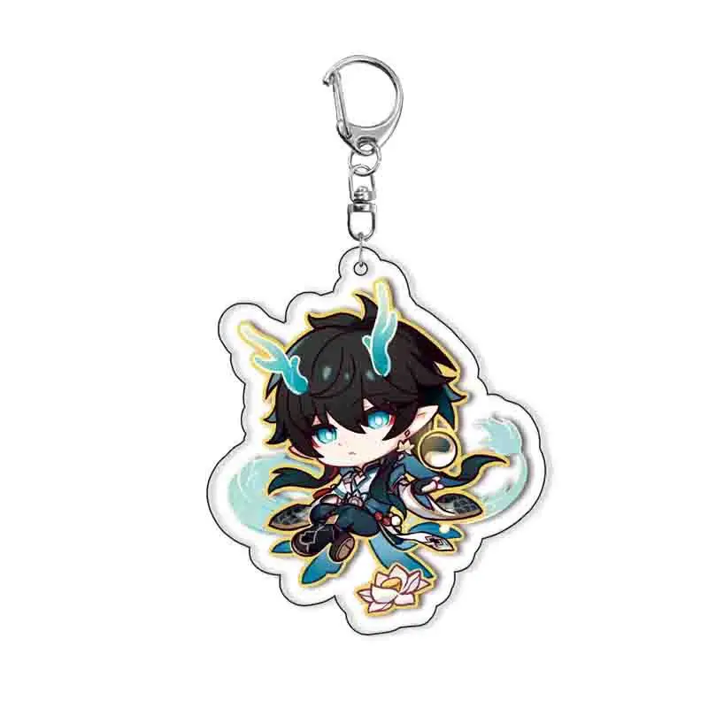 Honkai Star Rail Blade Aventurine Jing Yuan Dan Heng Anime KeyChain Key Ring Acrylic Pendant Girls Boys Cosplay Costume Acc