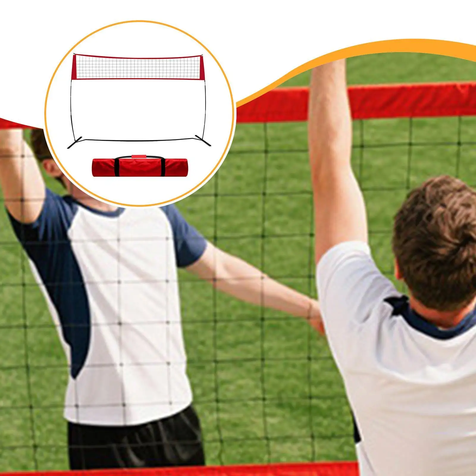 

Volleyball Training Net Adjustable Convenient Practice Net Portable for Serving Spiking Outdoor Activities Passing Hitting