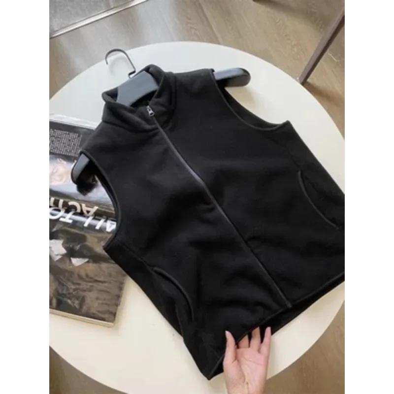 

S-8XL кашемировый жилет из ягненка для мужчин, мужская куртка на молнии, повседневный зимний жилет без рукавов, мужская брендовая зимняя куртка, мужской жилет