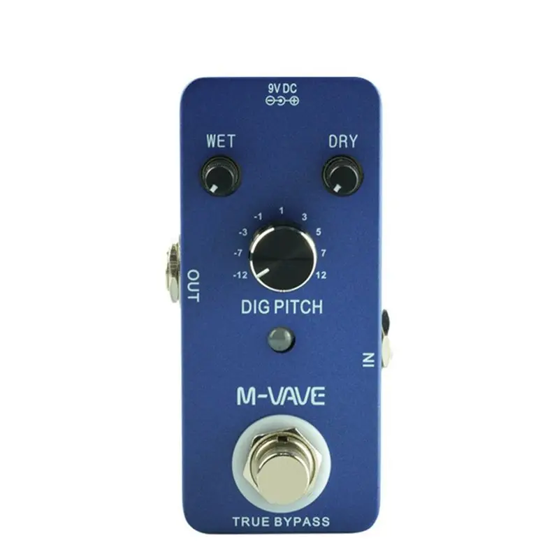 A99I-M-VAVE DIG PITCH Guitar Effect Pedal Music Accessories Pedal Guitar Electric Mini Single Type Blue Metal 1 Piece