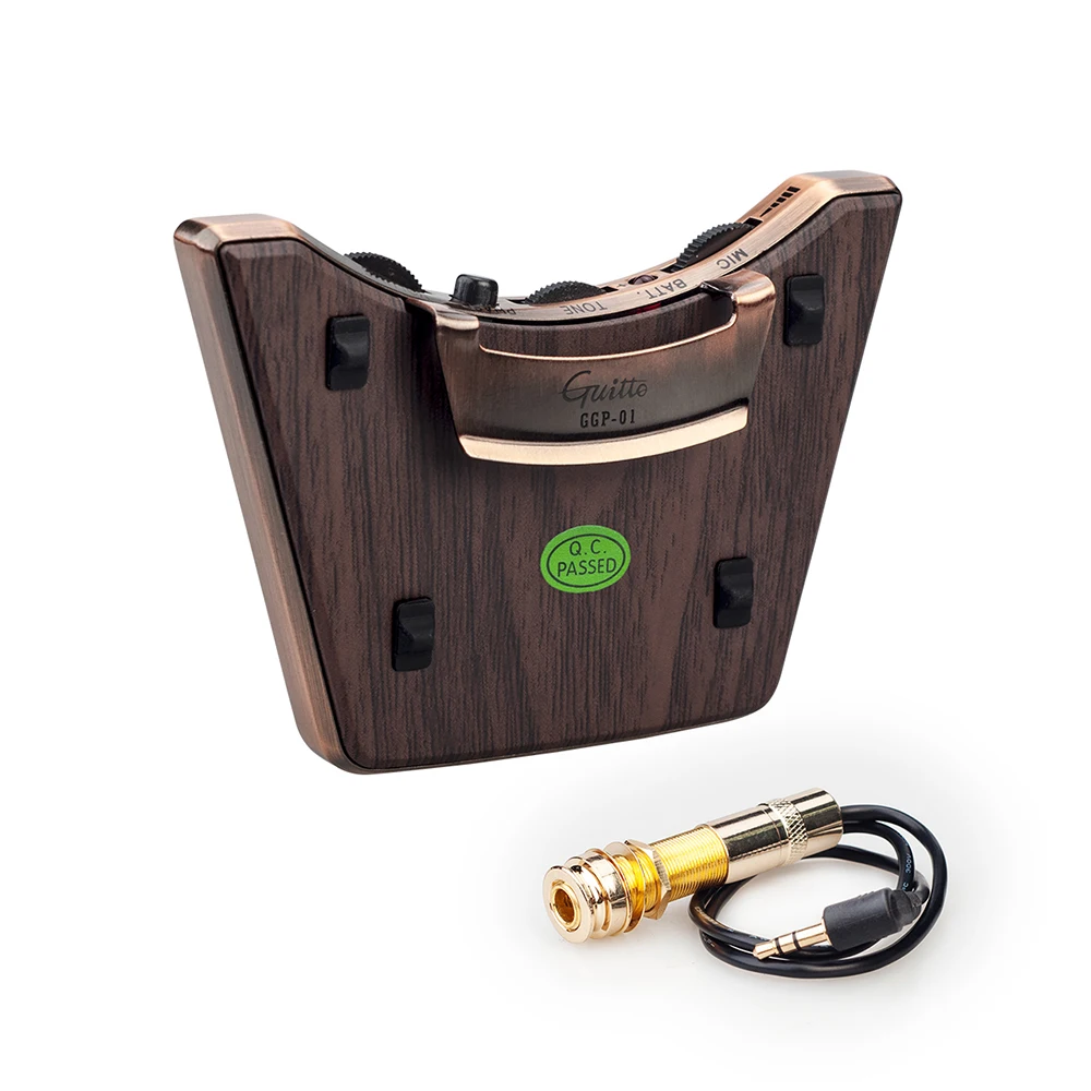 JOYO Guitto Series GGP-01 Guitar Pickup Dual Microphones Pickup Mode EQ Adjustment for 36-42 Inches Acoustic Guitars