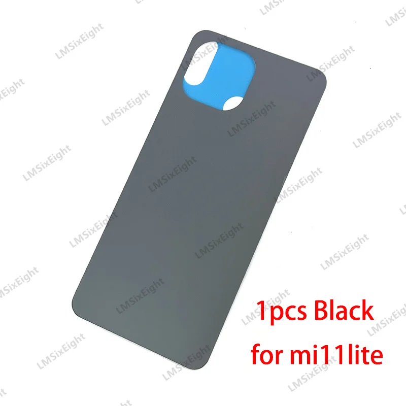 For Mi11lite 3D Glass For Xiaomi Mi 11 lite Battery Back Cover Rear Door Lid Panel Shell Housing Case chaiss Adhsive Replacement