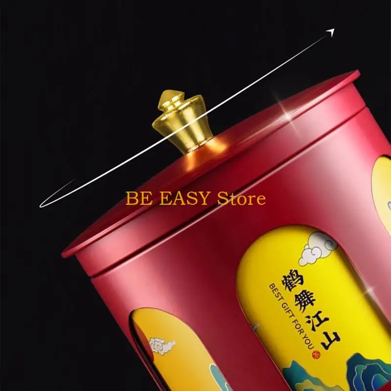 E28F Tea Airtight Container Tinplate Storage Packaging for Tank Wrapping Box Set
