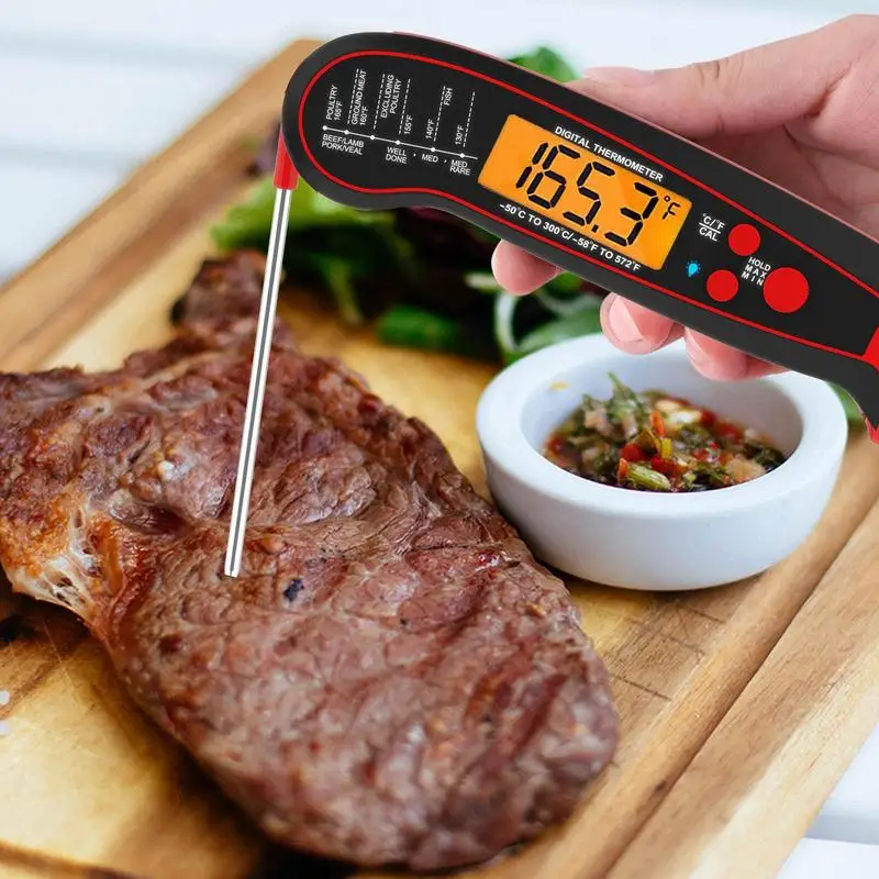 Digital Meat Thermometers Meat Thermometers Waterproof Food Thermometers Backlight Kitchen Thermometers Foldable Candy