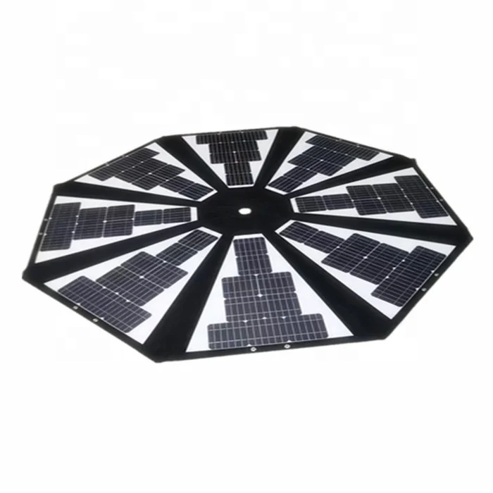 New design power bank patio beach umbrella solar charger powered led panel umbrella