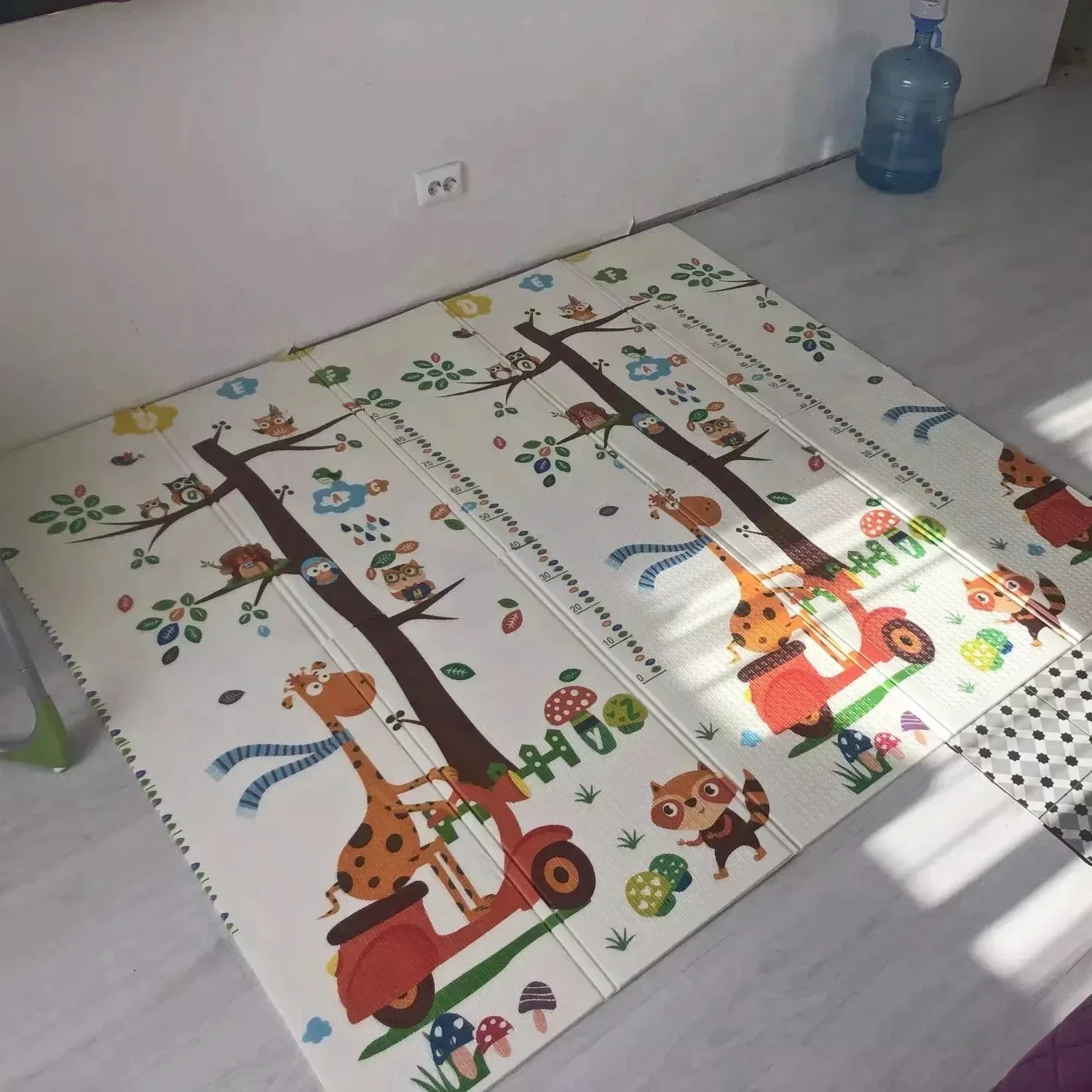 Tapete de atividades infantil com desenhos animados, feito de XPE, dobrável, com peças de encaixe, brinquedos para crianças, tapete para bebês, tapete