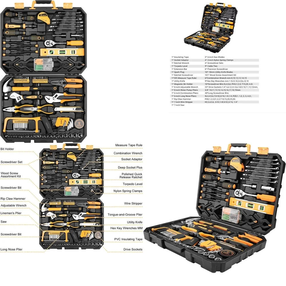 

Hand Tool Sets228 Piece Socket Wrench Tool Set for Auto Repair Complete Mechanic Combo Kit