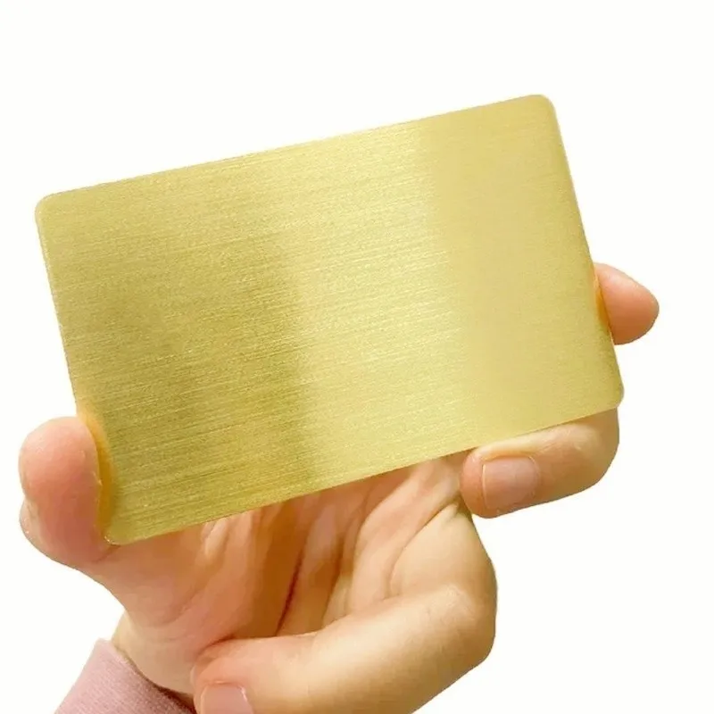 

96pcs Gold Smooth Metal Art Card DIY Cultural Creative Plate Flat Aluminum Sheet for Personal Decor Craft Making