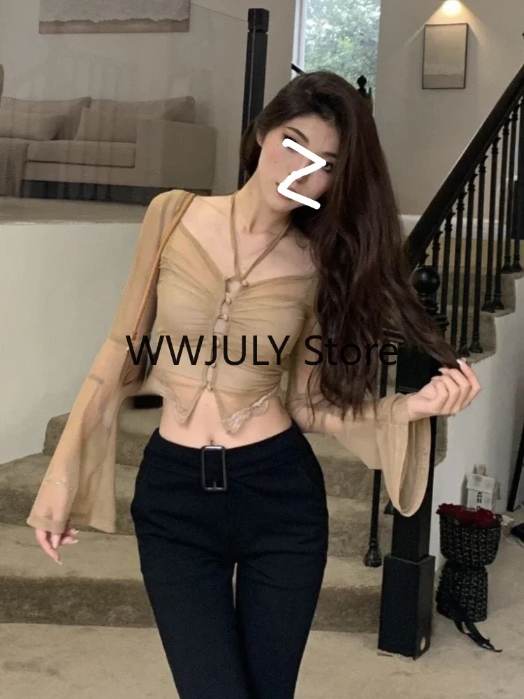 Conjunto de 2 peças de tops finos para mulheres, blusa casual para senhora do escritório, roupa sexy, moda coreana, roupas chiques, vermelho, Y2K,